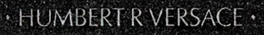 Versace's name inscribed on the Wall